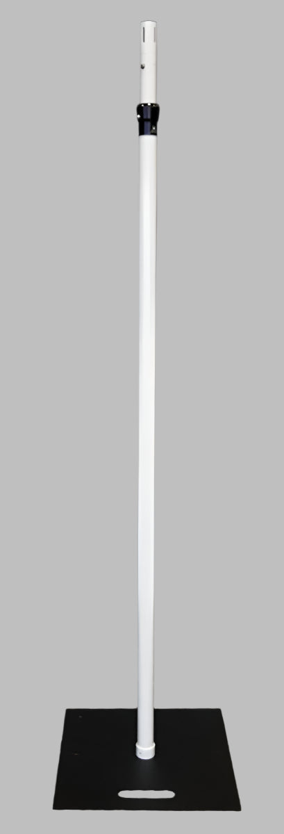 1.8m - 3m WHITE Pipe and Drape Telescopic upright - minimum height 1.8m - maximum height 3m