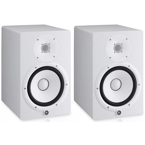 YAMAHA HS8W 8" ACTIVE STUDIO MONITORS WHITE (PAIR) With MONITOR STANDS