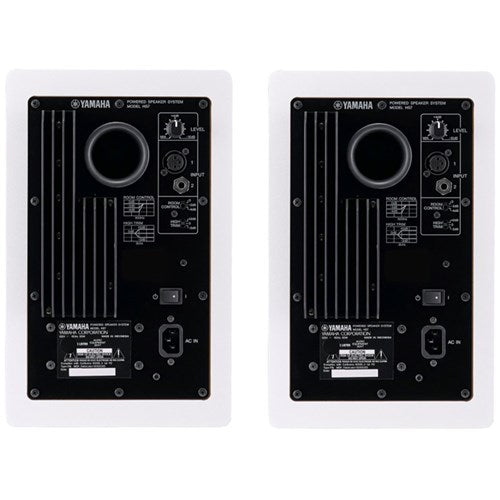 YAMAHA HS8W 8" ACTIVE STUDIO MONITORS WHITE (PAIR) With MONITOR STANDS