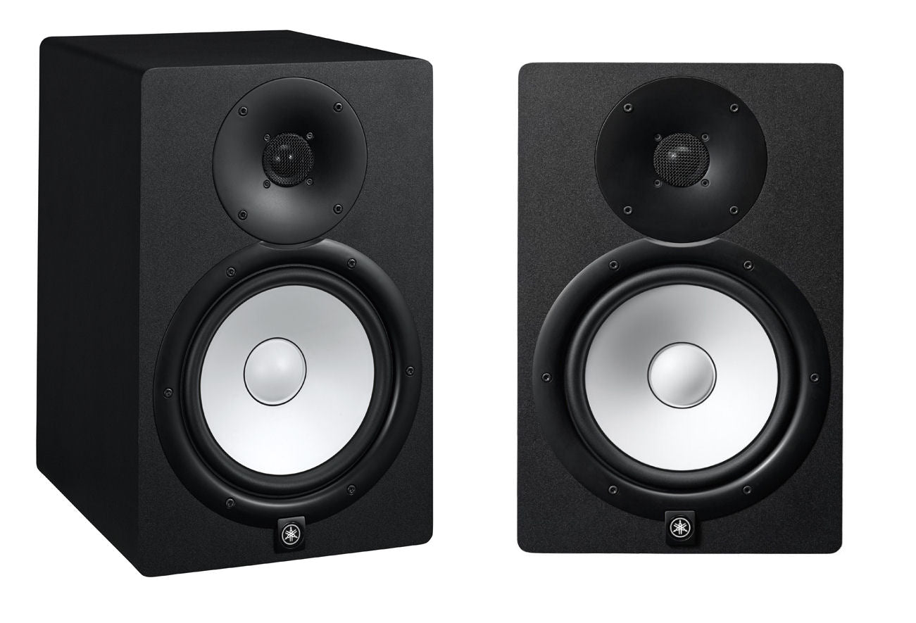 YAMAHA HS8 8" ACTIVE STUDIO MONITORS BLACK (PAIR) - With MONITOR STANDS