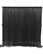 3m drop x 6m wide SILK BLACK drape