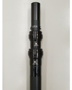 2.4m - 6.1m BLACK Pipe and Drape Telescopic upright - minimum height 2.4m - maximum height 6.1m